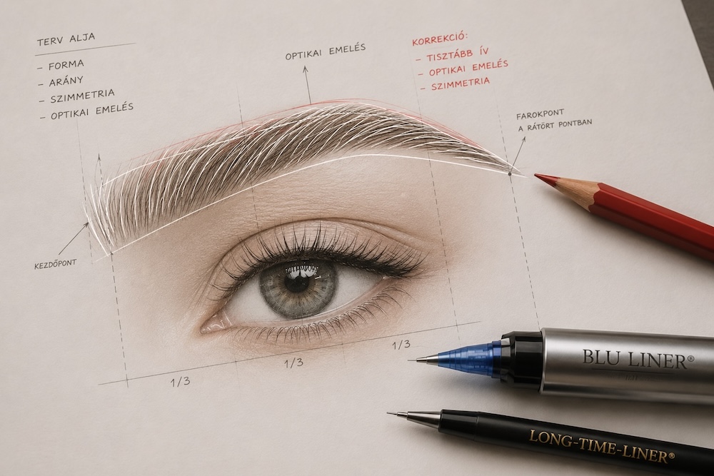 LONG-TIME-LINER BLU Liner készülék, pigmentek és szemöldöktervek